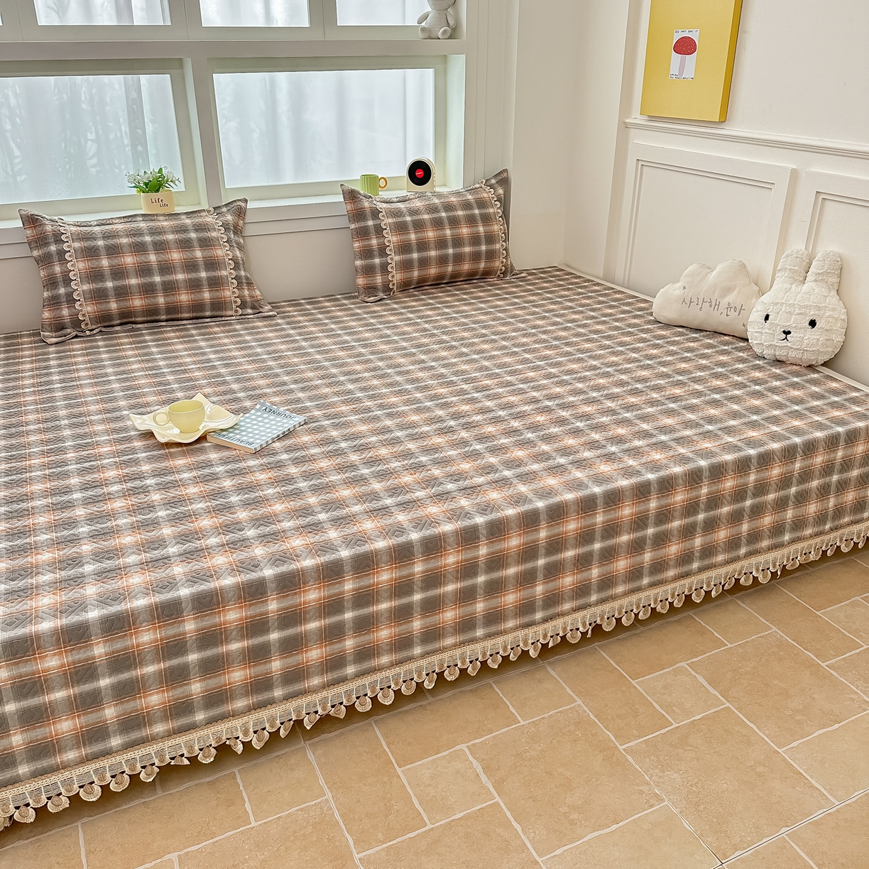 91家纺网 家纺一手货源 找家纺 手艺人家纺 2025新款全棉夹棉绗缝印花床盖炕盖系列 SX02