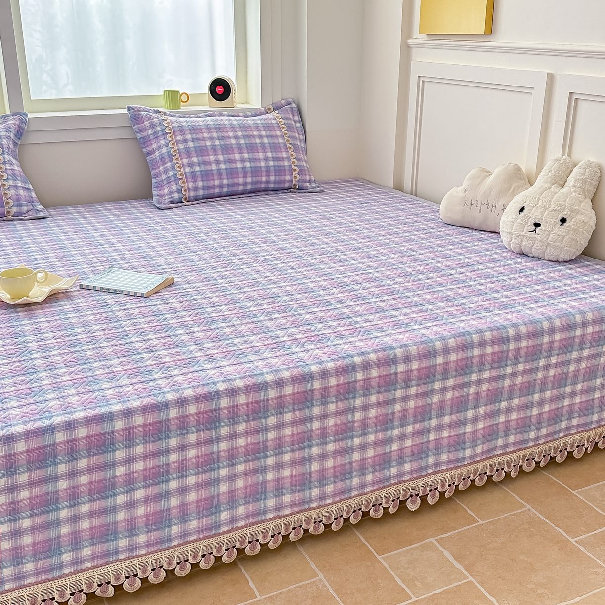 91家纺网 家纺一手货源 找家纺 手艺人家纺 2025新款全棉夹棉绗缝印花床盖炕盖系列 SX06