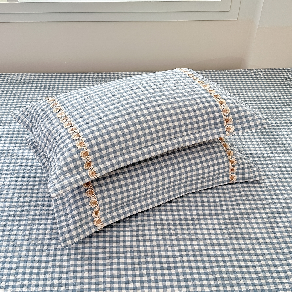 91家纺网 家纺一手货源 找家纺 手艺人家纺 2025新款全棉夹棉绗缝印花床盖炕盖系列 SX09