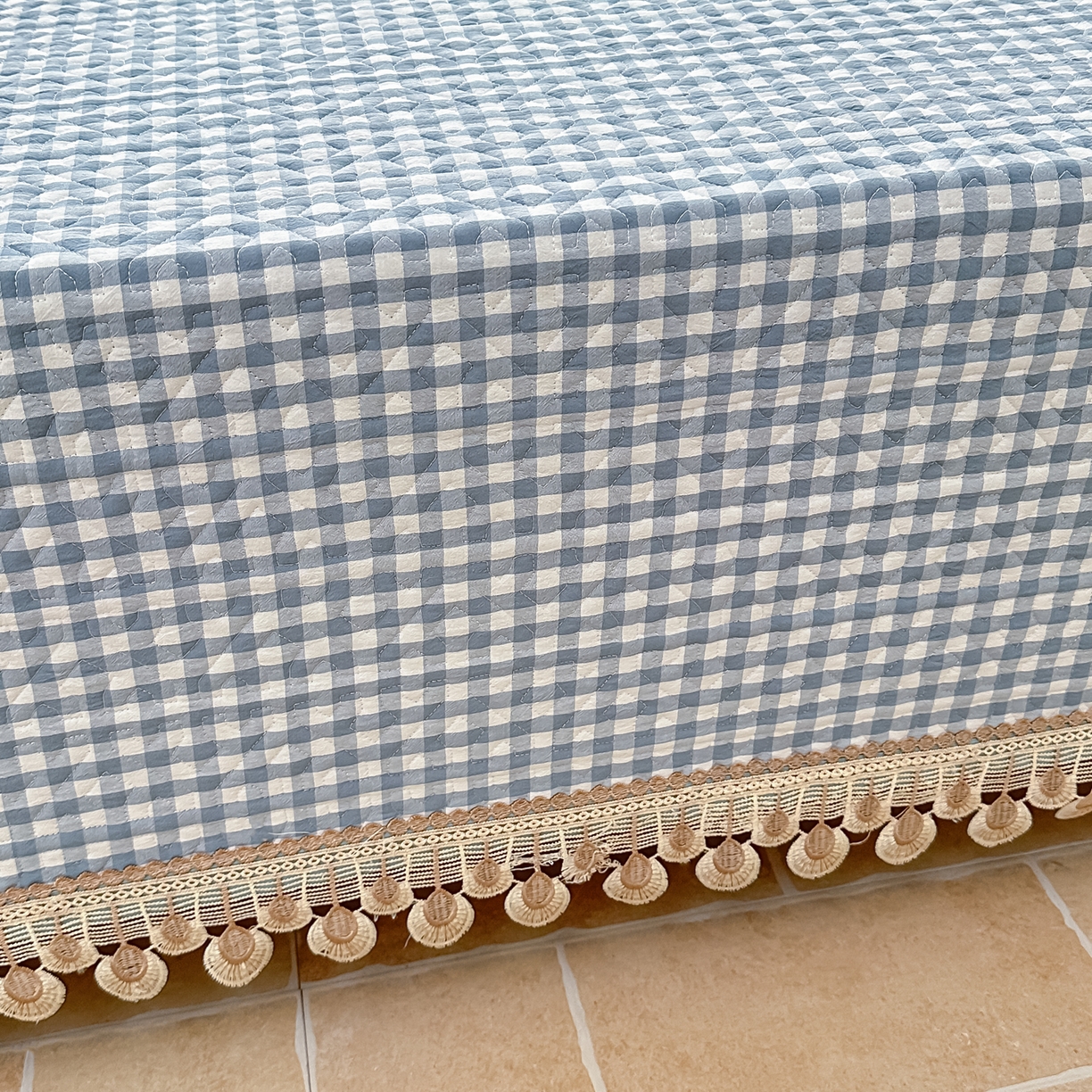 91家纺网 家纺一手货源 找家纺 手艺人家纺 2025新款全棉夹棉绗缝印花床盖炕盖系列 SX09