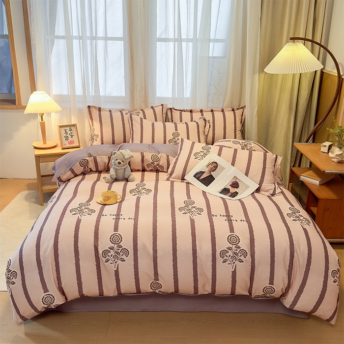 丝芙妮家居（原乐视家纺） 2025新款全棉磨毛多规格单被套 暗香-紫