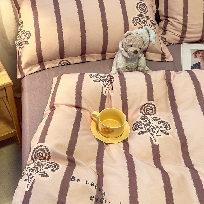 91家纺网 家纺一手货源 找家纺 丝芙妮家居（原乐视家纺） 2025新款全棉磨毛多规格单被套 暗香-紫