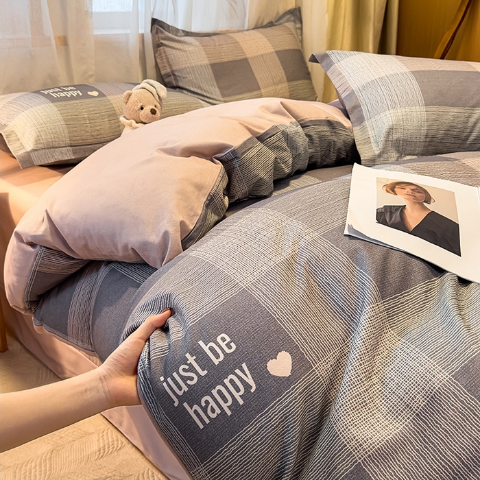 91家纺网 家纺一手货源 找家纺 丝芙妮家居（原乐视家纺） 2025新款全棉磨毛多规格单被套 格言