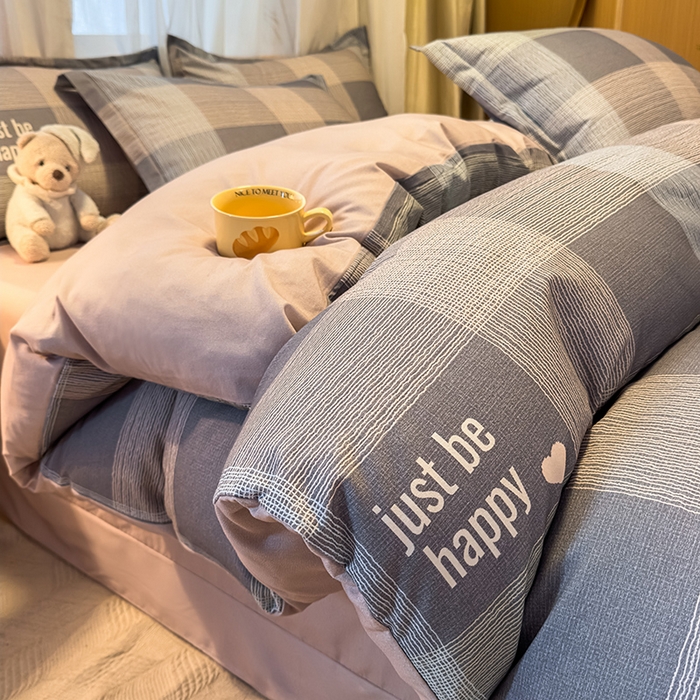 91家纺网 家纺一手货源 找家纺 丝芙妮家居（原乐视家纺） 2025新款全棉磨毛多规格单被套 格言