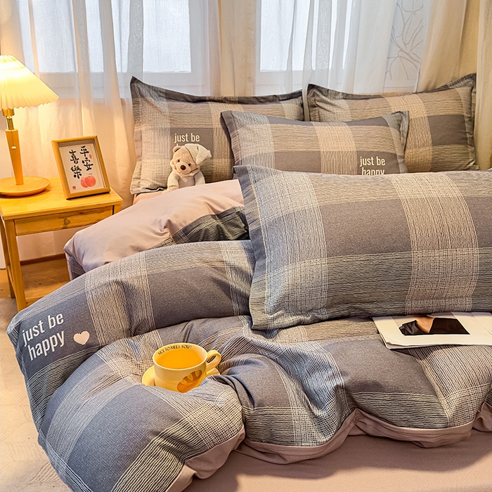 91家纺网 家纺一手货源 找家纺 丝芙妮家居（原乐视家纺） 2025新款全棉磨毛多规格单被套 格言