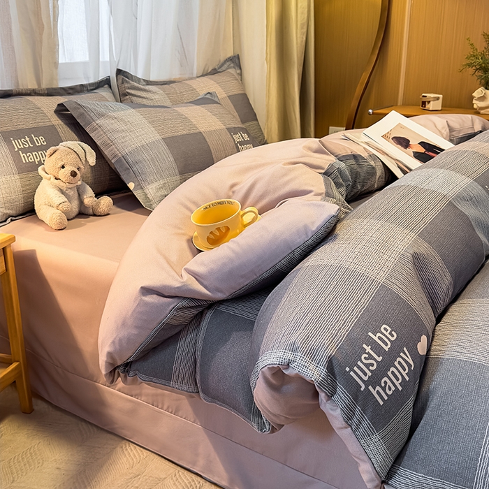 91家纺网 家纺一手货源 找家纺 丝芙妮家居（原乐视家纺） 2025新款全棉磨毛多规格单被套 格言