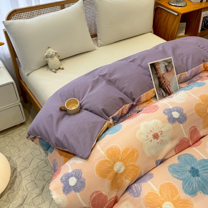 91家纺网 家纺一手货源 找家纺 丝芙妮家居（原乐视家纺） 2025新款全棉磨毛多规格单被套 花晓