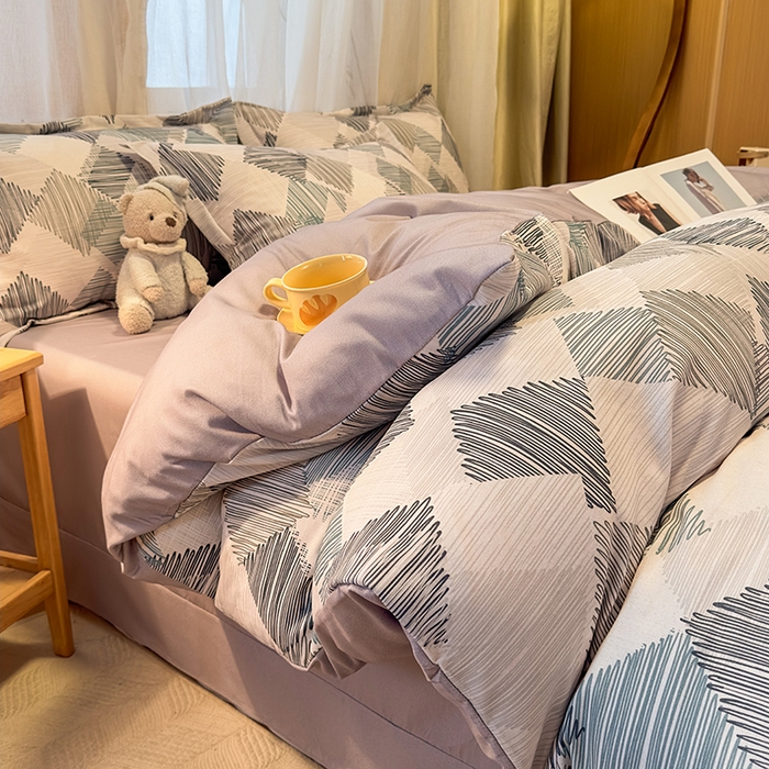 91家纺网 家纺一手货源 找家纺 丝芙妮家居（原乐视家纺） 2025新款全棉磨毛多规格单被套 简森