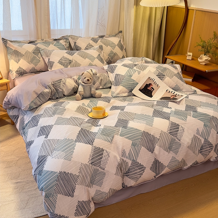 91家纺网 家纺一手货源 找家纺 丝芙妮家居（原乐视家纺） 2025新款全棉磨毛多规格单被套 简森