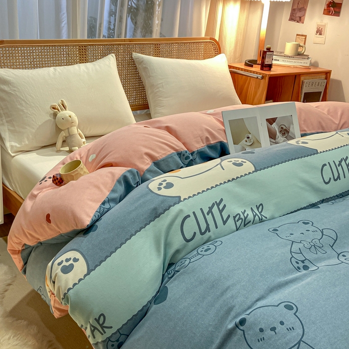 91家纺网 家纺一手货源 找家纺 丝芙妮家居（原乐视家纺） 2025新款全棉磨毛多规格单被套 淘气熊