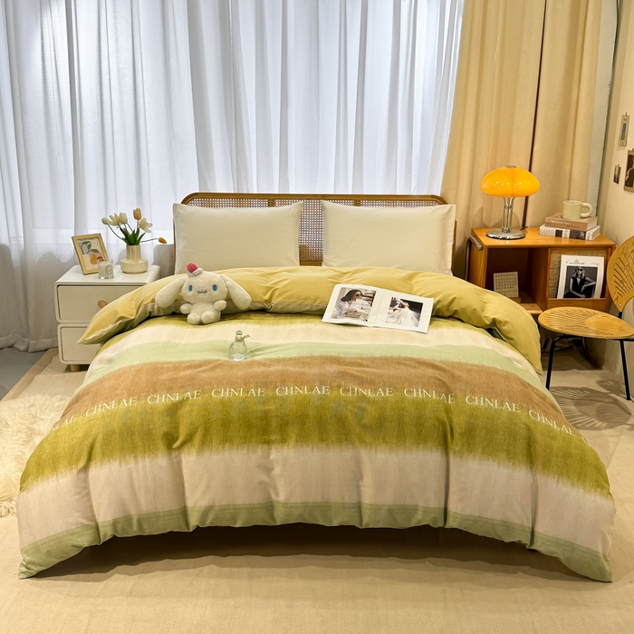 丝芙妮家居（原乐视家纺） 2025新款全棉磨毛多规格单被套 伊甸-绿