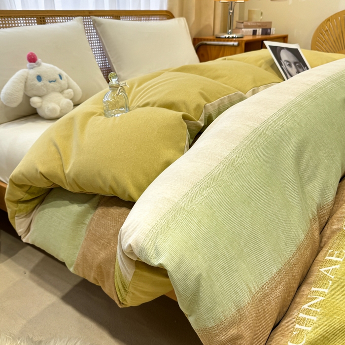 91家纺网 家纺一手货源 找家纺 丝芙妮家居（原乐视家纺） 2025新款全棉磨毛多规格单被套 伊甸-绿