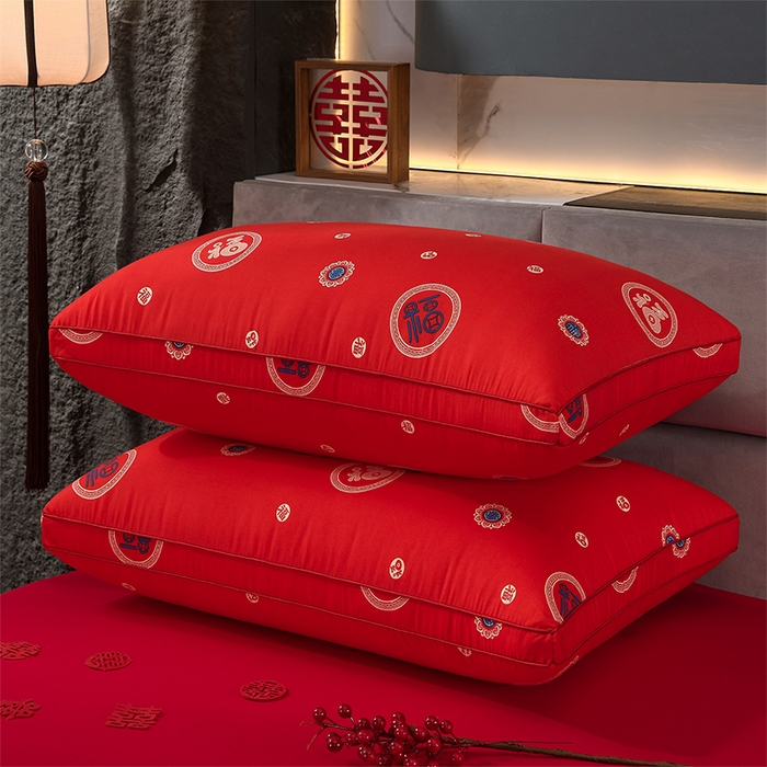 91家纺网 家纺一手货源 找家纺 圣楚家纺 2025新款百福枕枕头枕芯 福枕立体高枕