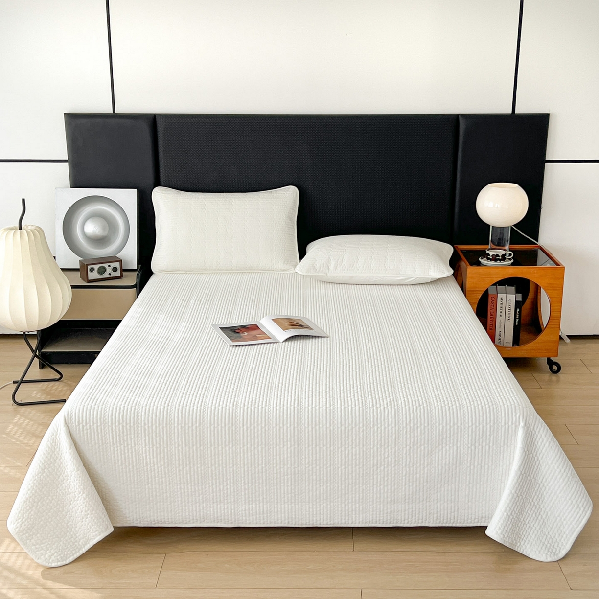 91家纺网 家纺一手货源 找家纺 沐纯家居 2025新款婴儿绒天丝水洗床盖三件套-赫拉 赫拉-珍珠白