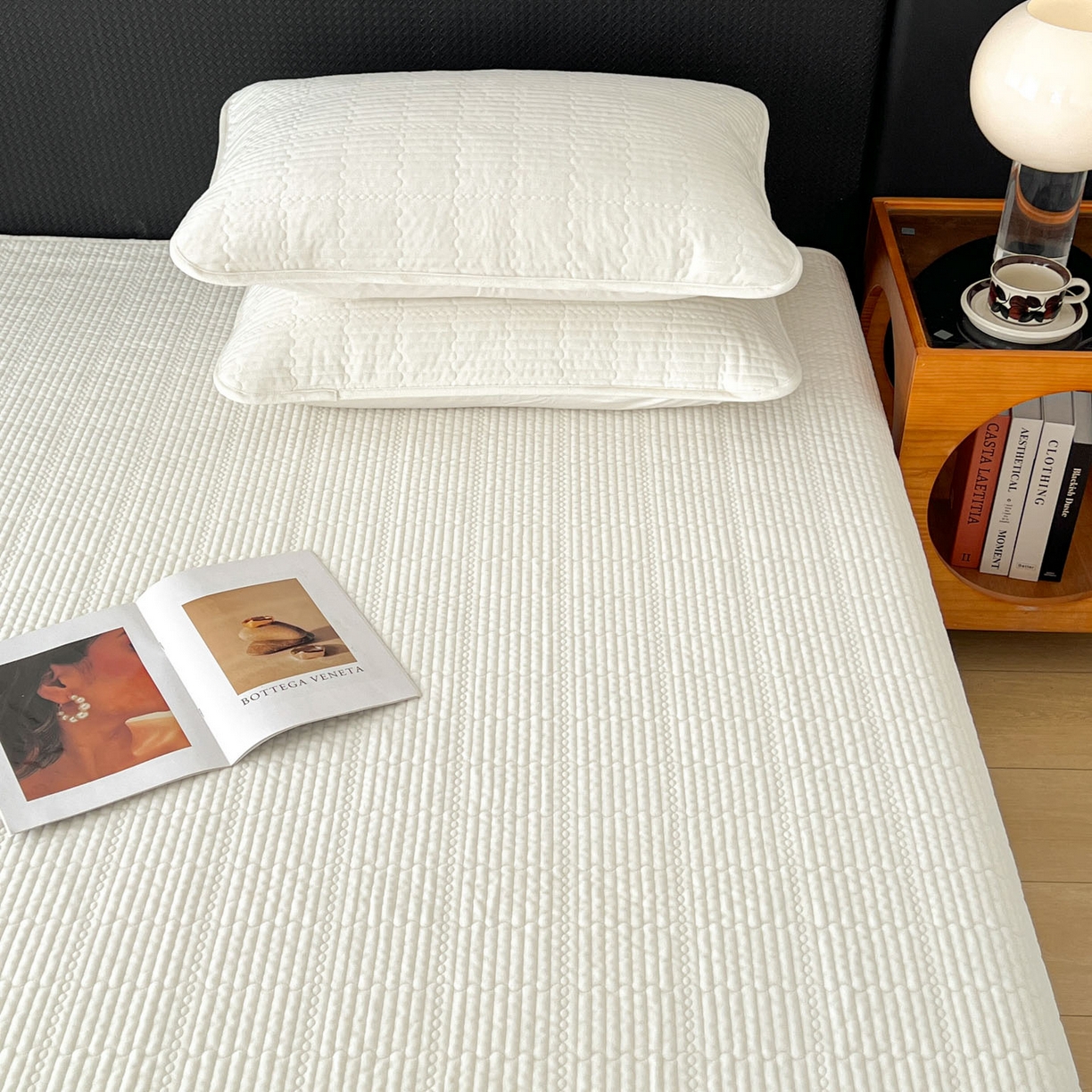 91家纺网 家纺一手货源 找家纺 沐纯家居 2025新款婴儿绒天丝水洗床盖三件套-赫拉 赫拉-珍珠白