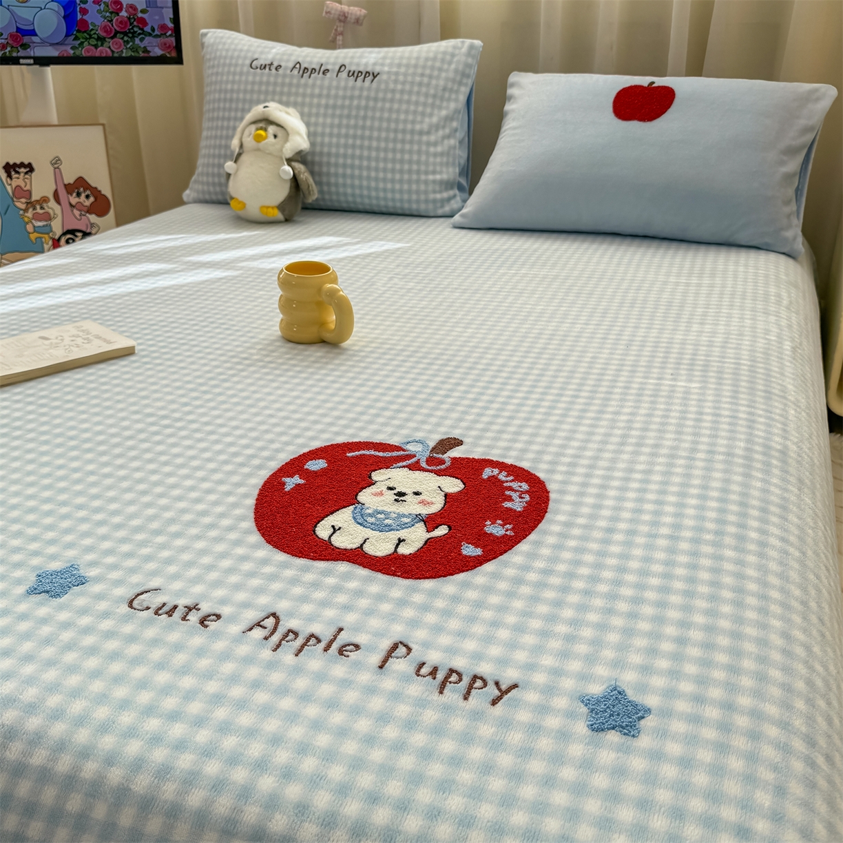 91家纺网 家纺一手货源 找家纺 （总）灰鲸 2025新款高克重牛奶绒毛巾绣单床单