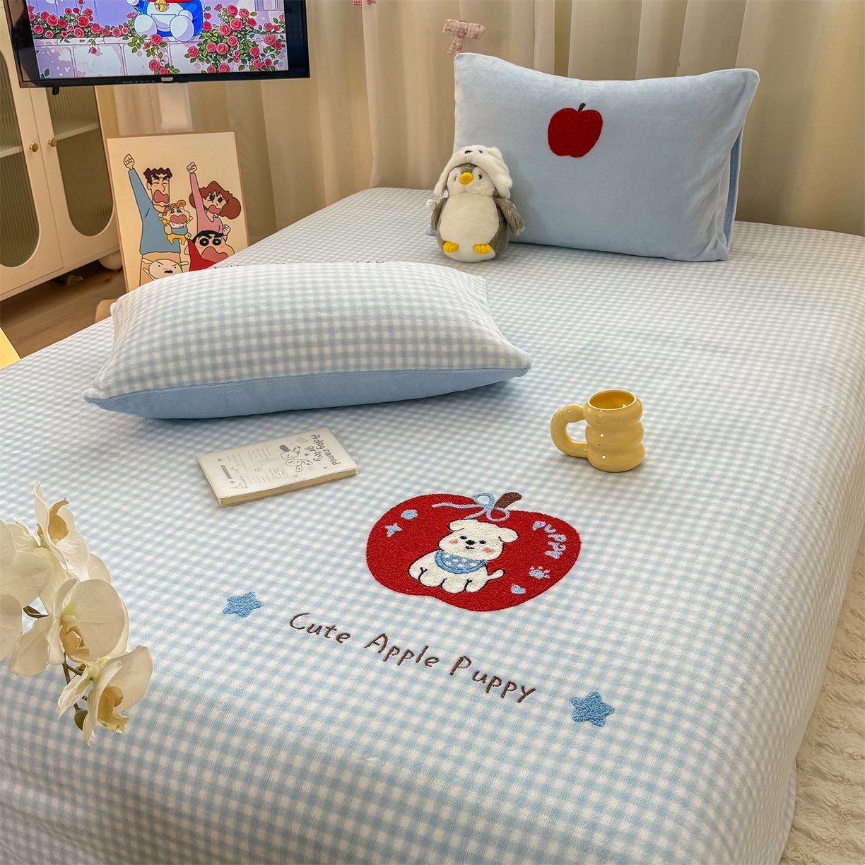 91家纺网 家纺一手货源 找家纺 （总）灰鲸 2025新款高克重牛奶绒毛巾绣单床单