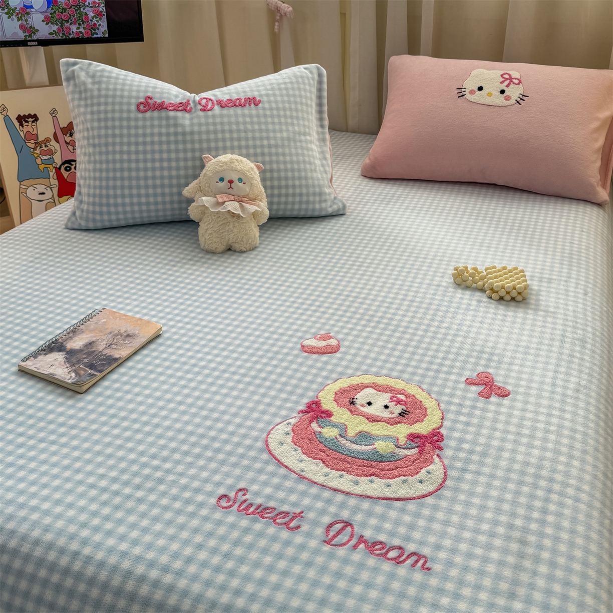 91家纺网 家纺一手货源 找家纺 （总）灰鲸 2025新款高克重牛奶绒毛巾绣单床单