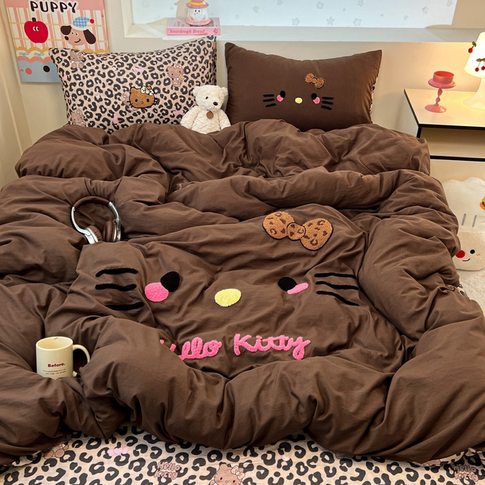 91家纺网 家纺一手货源 找家纺 （总）优色良品家纺 2025新款110克高克重卡通水洗棉皱皱双层纱四件套