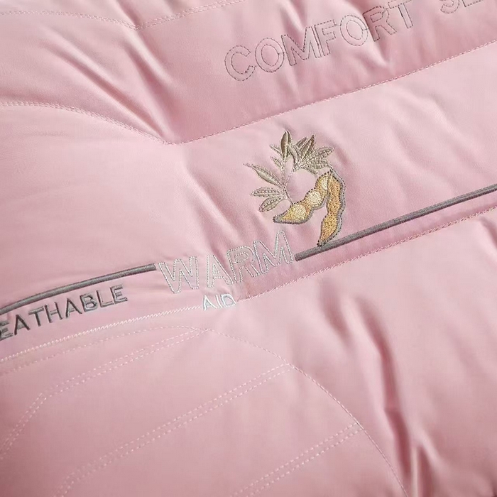 91家纺网 家纺一手货源 找家纺 木子晗 2025新款云柔释压亲肤大豆护颈枕枕芯 粉色