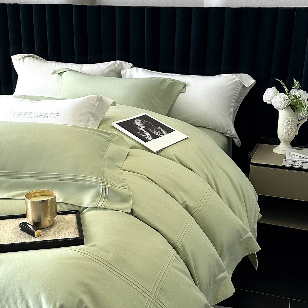 91家纺网 家纺一手货源 找家纺 （总）时亿家居 2025秋冬新款简约100支长绒棉全棉纯棉磨毛四件套-波士顿