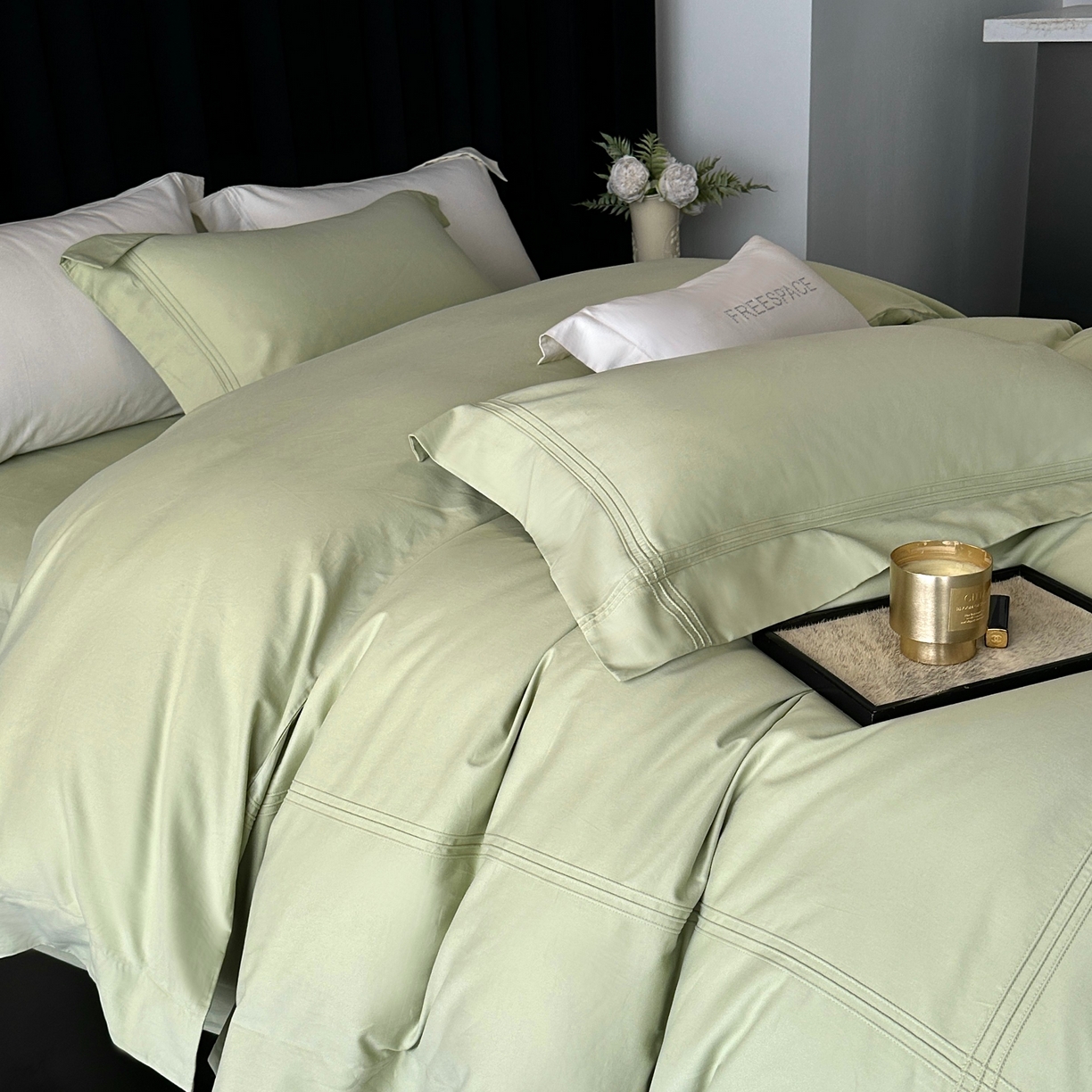 91家纺网 家纺一手货源 找家纺 （总）时亿家居 2025秋冬新款简约100支长绒棉全棉纯棉磨毛四件套-波士顿