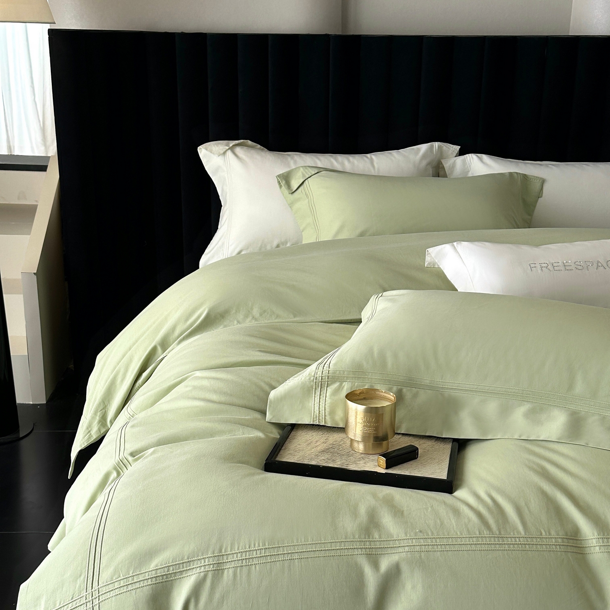 91家纺网 家纺一手货源 找家纺 （总）时亿家居 2025秋冬新款简约100支长绒棉全棉纯棉磨毛四件套-波士顿