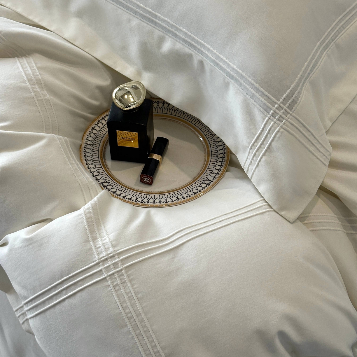 91家纺网 家纺一手货源 找家纺 时亿家居 2025秋冬新款简约100支长绒棉全棉纯棉磨毛四件套-波士顿 波士顿-奶白