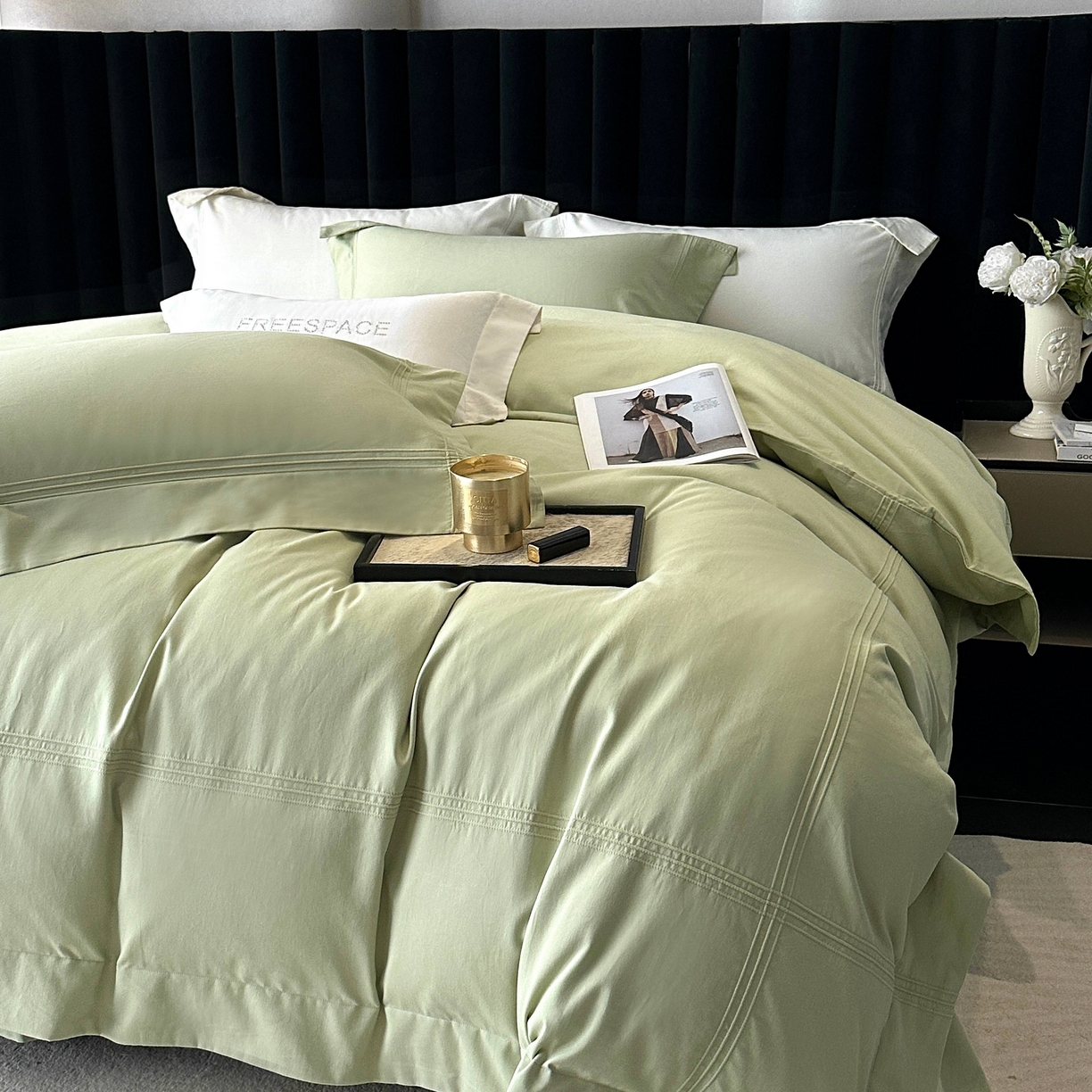 91家纺网 家纺一手货源 找家纺 （总）时亿家居 2025秋冬新款简约100支长绒棉全棉纯棉磨毛四件套-波士顿