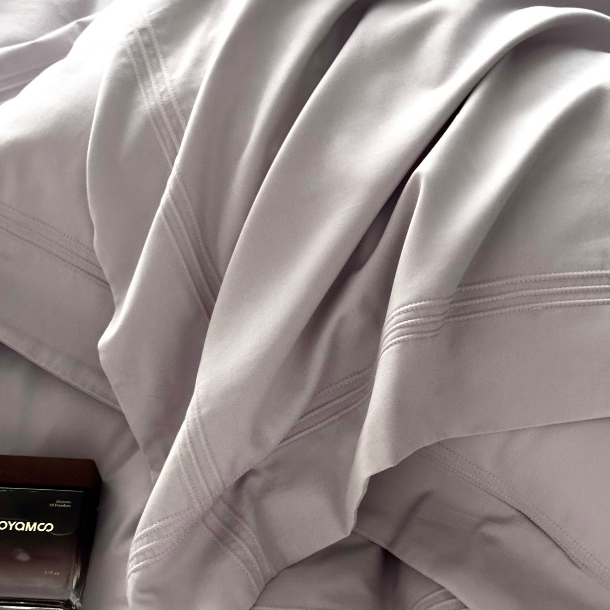 91家纺网 家纺一手货源 找家纺 时亿家居 2025秋冬新款简约100支长绒棉全棉纯棉磨毛四件套-波士顿 波士顿-月半紫