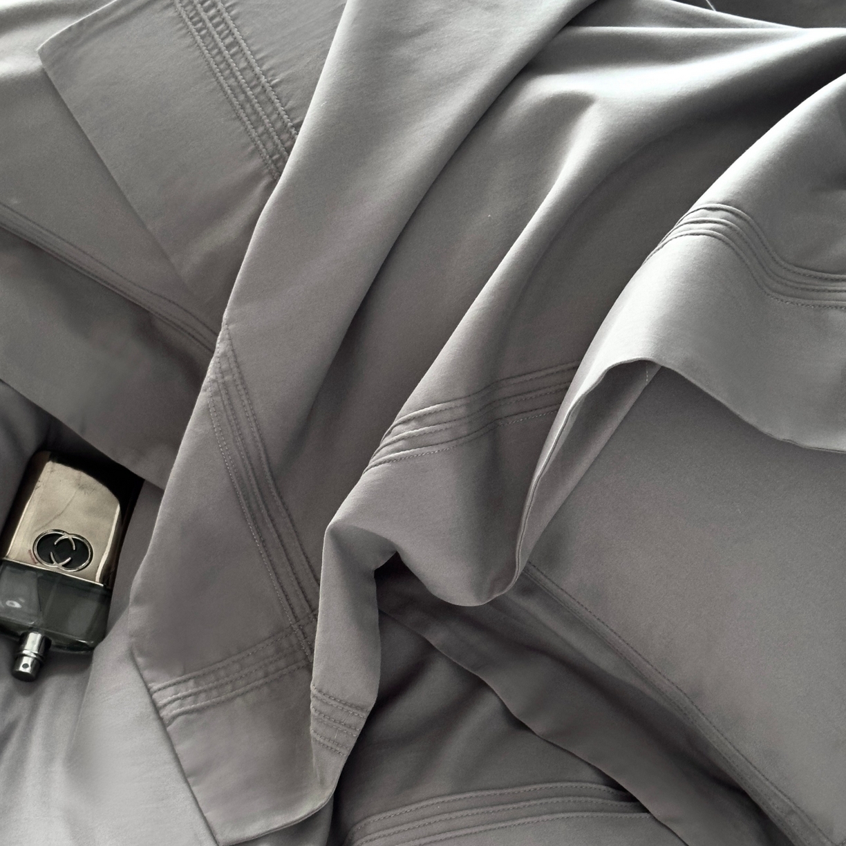 91家纺网 家纺一手货源 找家纺 时亿家居 2025秋冬新款简约100支长绒棉全棉纯棉磨毛四件套-波士顿 波士顿-深灰