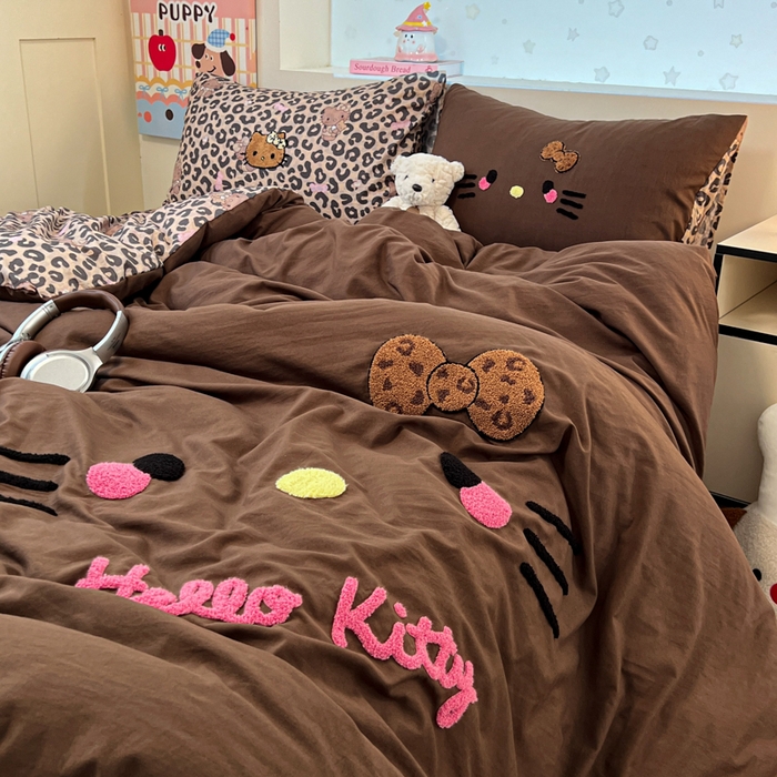 91家纺网 家纺一手货源 找家纺 （总）优色良品家纺 2025新款110克高克重卡通水洗棉皱皱双层纱四件套