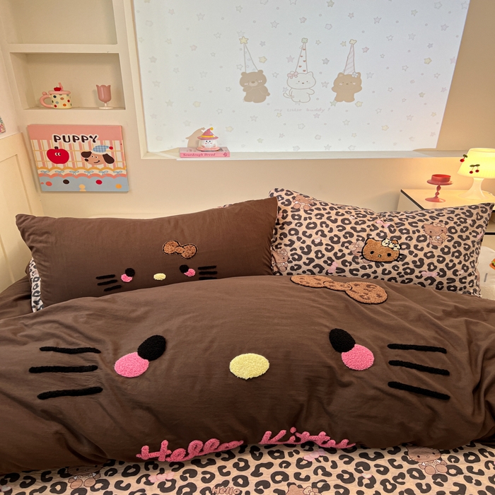 91家纺网 家纺一手货源 找家纺 （总）优色良品家纺 2025新款110克高克重卡通水洗棉皱皱双层纱四件套