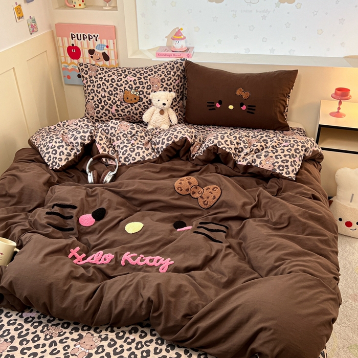 91家纺网 家纺一手货源 找家纺 （总）优色良品家纺 2025新款110克高克重卡通水洗棉皱皱双层纱四件套