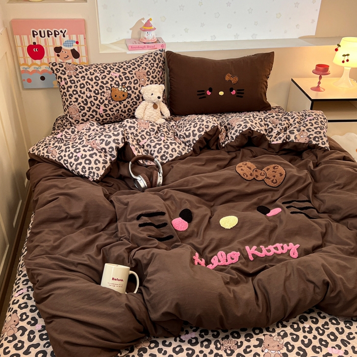 91家纺网 家纺一手货源 找家纺 （总）优色良品家纺 2025新款110克高克重卡通水洗棉皱皱双层纱四件套