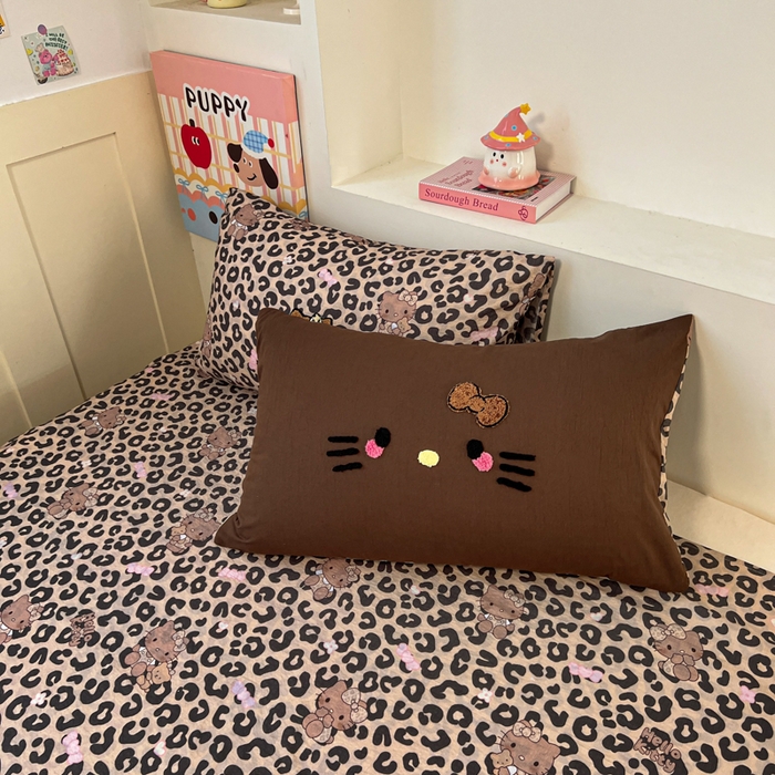 91家纺网 家纺一手货源 找家纺 （总）优色良品家纺 2025新款110克高克重卡通水洗棉皱皱双层纱四件套