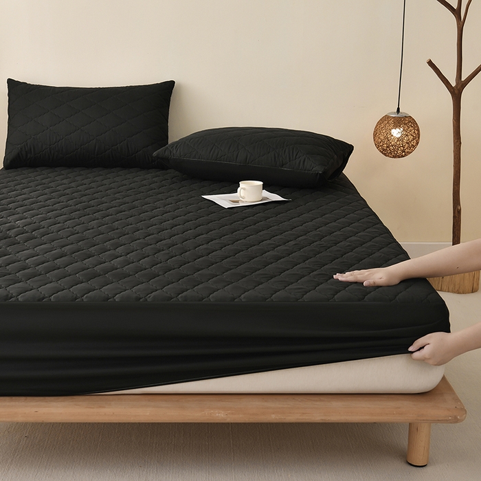 91家纺网 家纺一手货源 找家纺 （总）禧合 2025新品外贸跨境电商亚马逊速卖通亲肤磨毛防水夹棉单床笠欧美尺寸多多跨境平台TEMU SHEIN