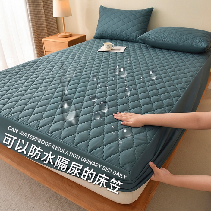 91家纺网 家纺一手货源 找家纺 （总）禧合 2025新品外贸跨境电商亚马逊速卖通亲肤磨毛防水夹棉单床笠欧美尺寸多多跨境平台TEMU SHEIN