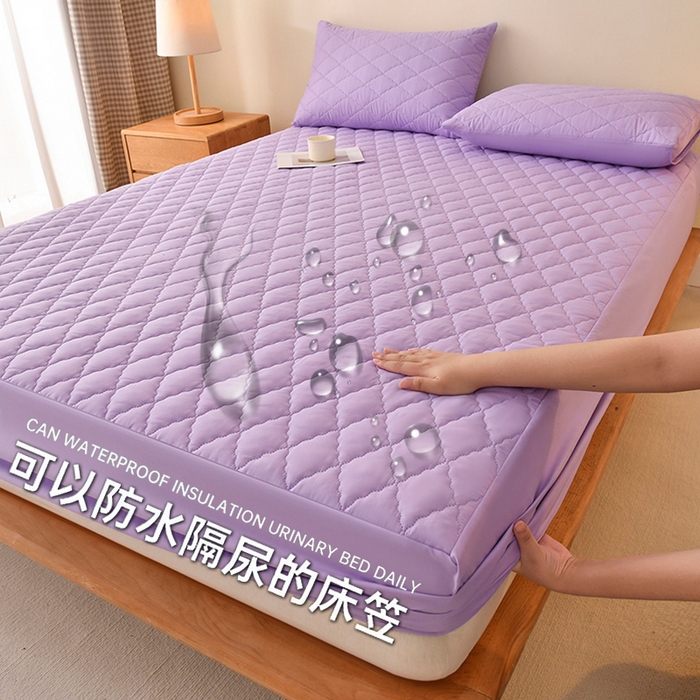 91家纺网 家纺一手货源 找家纺 （总）禧合 2025新品外贸跨境电商亚马逊速卖通亲肤磨毛防水夹棉单床笠欧美尺寸多多跨境平台TEMU SHEIN