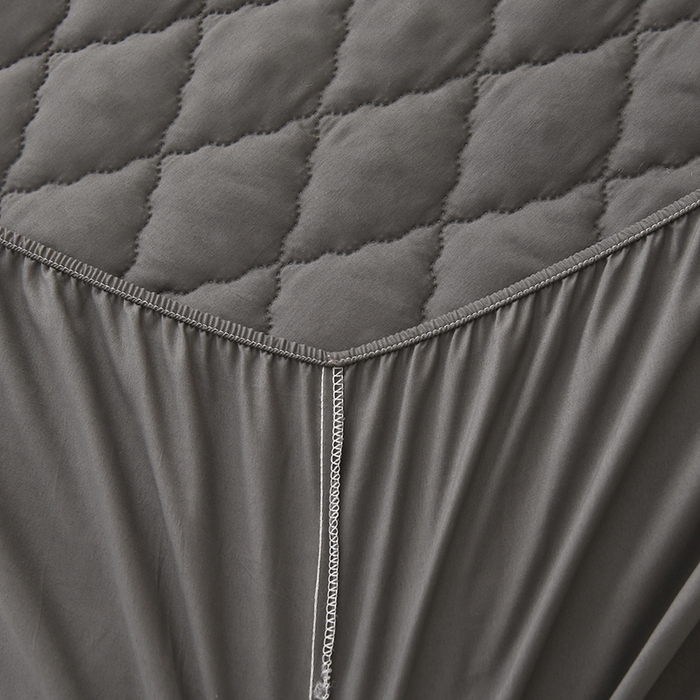 91家纺网 家纺一手货源 找家纺 禧合 2026新品外贸跨境电商亚马逊速卖通亲肤磨毛防水夹棉单床笠欧美尺寸多多跨境平台TEMU SHEIN 墨渊灰