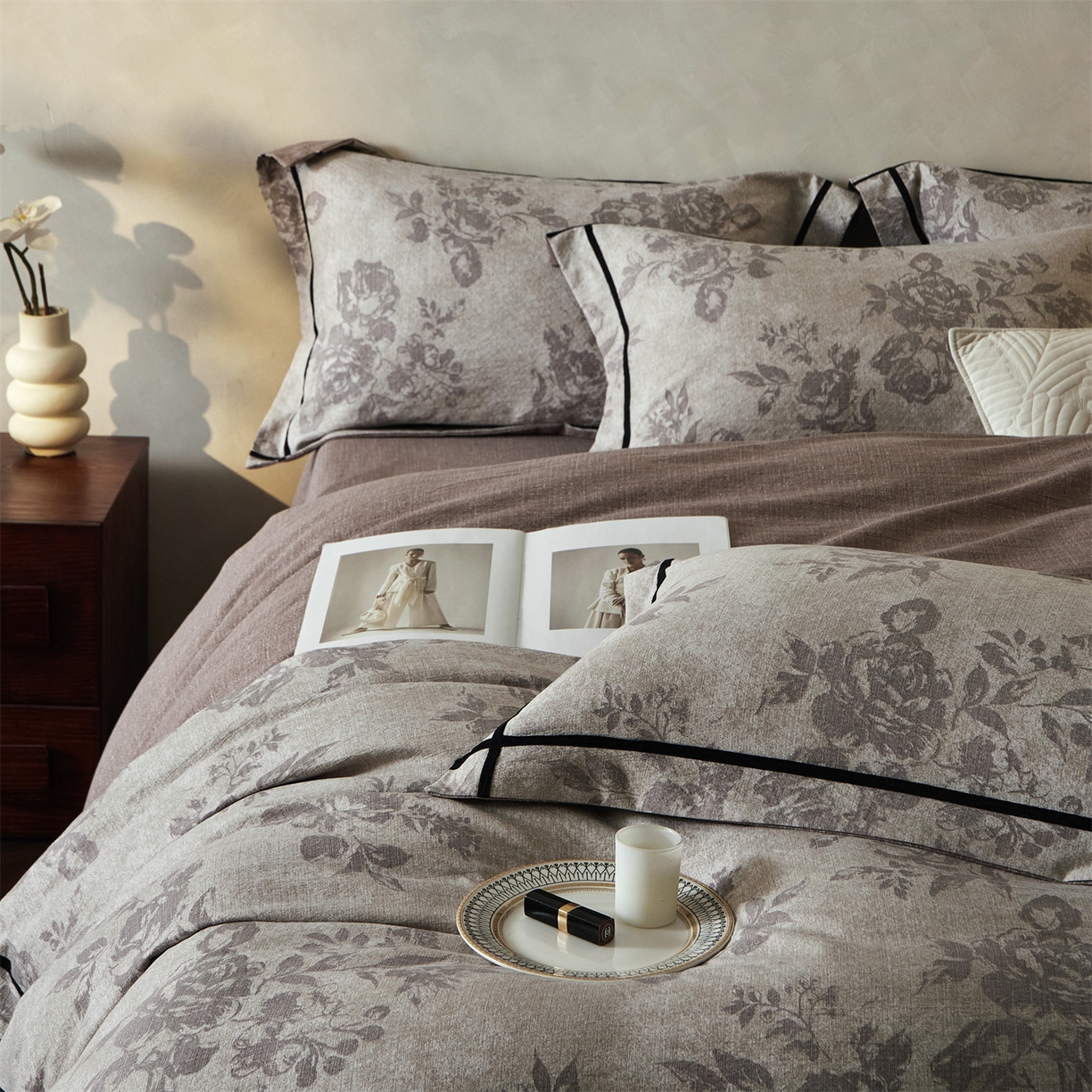 91家纺网 家纺一手货源 找家纺 （总）优悦生活馆 2025新款高克重原麻印花四件套