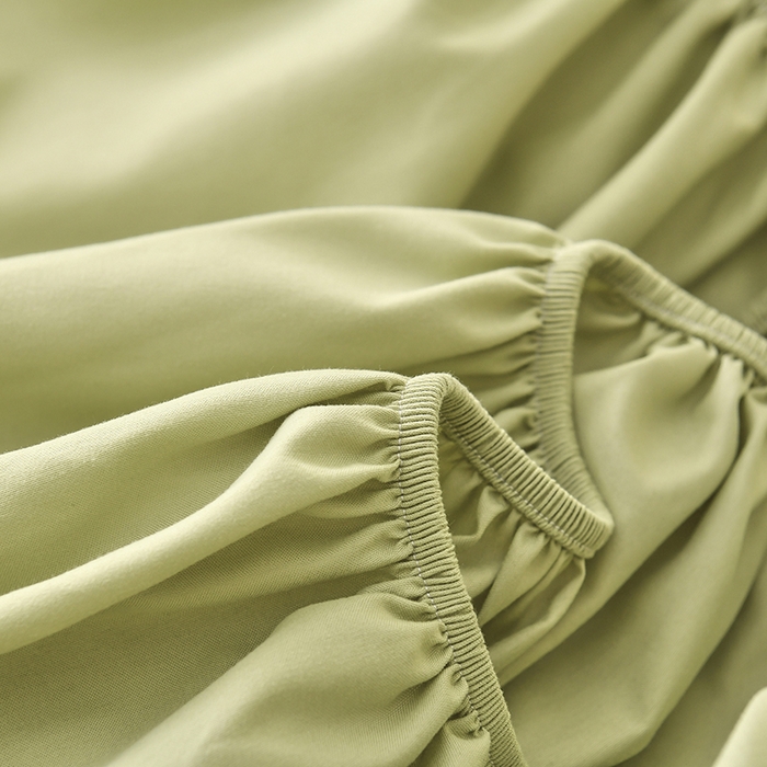 91家纺网 家纺一手货源 找家纺 禧合 2025新品外贸跨境电商亚马逊速卖通亲肤磨毛防水夹棉单床笠欧美尺寸多多跨境平台TEMU SHEIN 牛油果绿