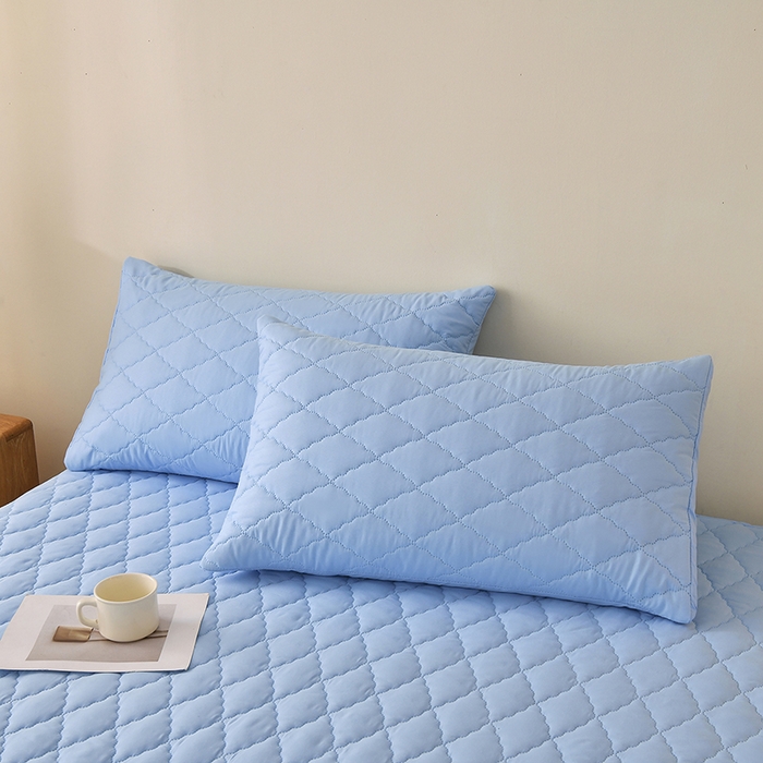 91家纺网 家纺一手货源 找家纺 禧合 2025新品外贸跨境电商亚马逊速卖通亲肤磨毛防水夹棉单床笠欧美尺寸多多跨境平台TEMU SHEIN 晴空蓝