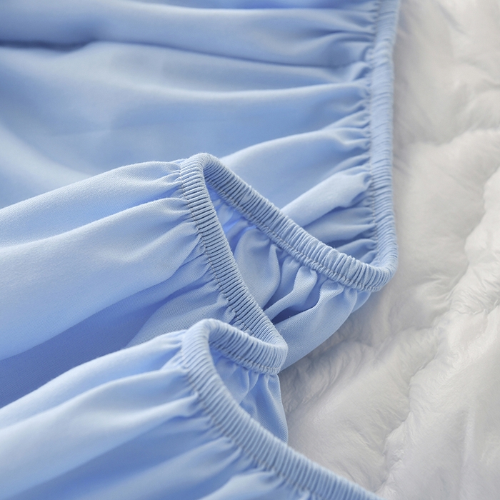 91家纺网 家纺一手货源 找家纺 禧合 2025新品外贸跨境电商亚马逊速卖通亲肤磨毛防水夹棉单床笠欧美尺寸多多跨境平台TEMU SHEIN 晴空蓝