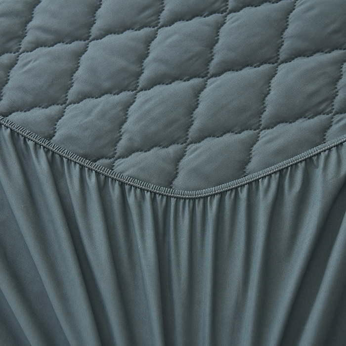 91家纺网 家纺一手货源 找家纺 禧合 2025新品外贸跨境电商亚马逊速卖通亲肤磨毛防水夹棉单床笠欧美尺寸多多跨境平台TEMU SHEIN 深湖绿