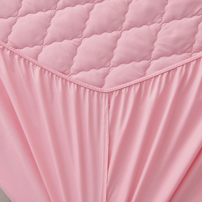 91家纺网 家纺一手货源 找家纺 禧合 2025新品外贸跨境电商亚马逊速卖通亲肤磨毛防水夹棉单床笠欧美尺寸多多跨境平台TEMU SHEIN 桃夭粉