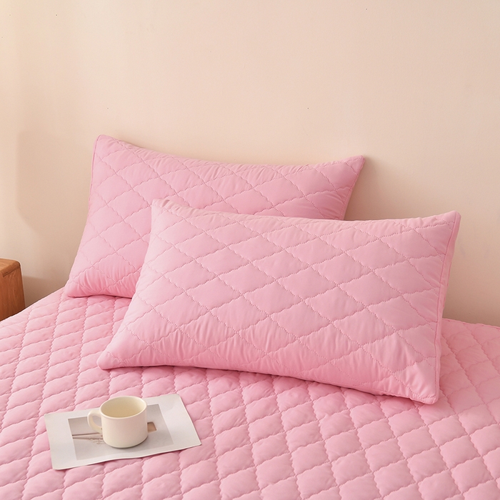 91家纺网 家纺一手货源 找家纺 禧合 2025新品外贸跨境电商亚马逊速卖通亲肤磨毛防水夹棉单床笠欧美尺寸多多跨境平台TEMU SHEIN 桃夭粉