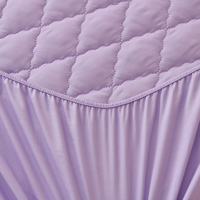 91家纺网 家纺一手货源 找家纺 禧合 2025新品外贸跨境电商亚马逊速卖通亲肤磨毛防水夹棉单床笠欧美尺寸多多跨境平台TEMU SHEIN 鸢尾紫