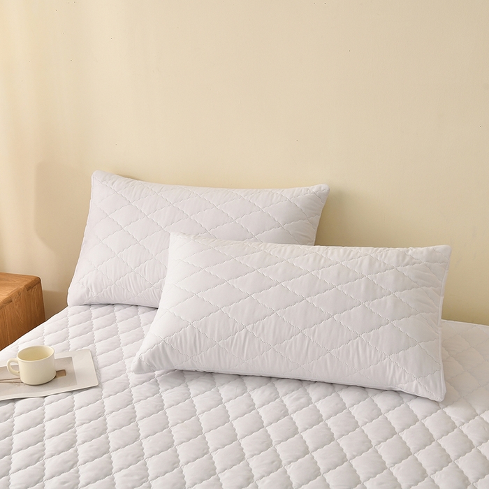 91家纺网 家纺一手货源 找家纺 禧合 2025新品外贸跨境电商亚马逊速卖通亲肤磨毛防水夹棉单床笠欧美尺寸多多跨境平台TEMU SHEIN 云朵白