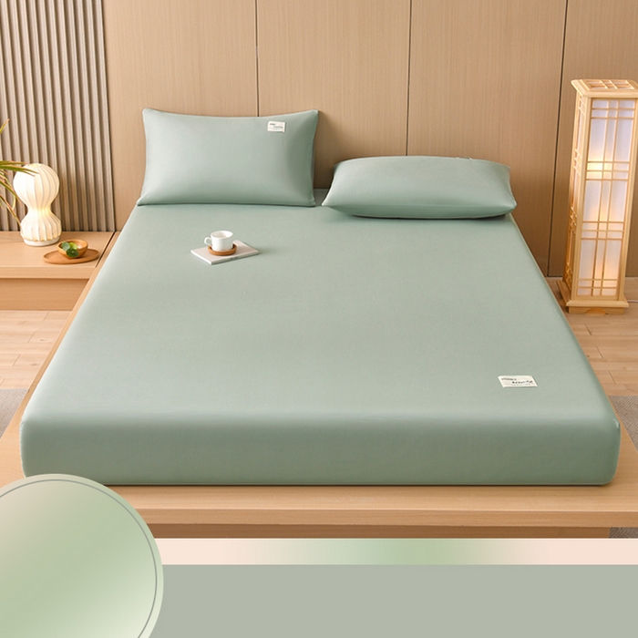 91家纺网 家纺一手货源 找家纺 禧合 2025新品外贸跨境电商亚马逊速卖通40支全棉纯棉单床笠欧美尺寸多多跨境平台TEMU SHEIN 果绿